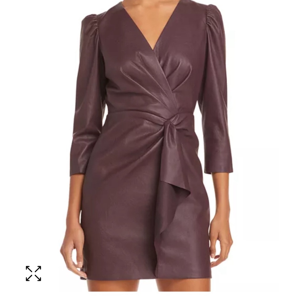 NWT Rebecca Taylor vegan leather mini dress (Size 8)